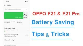 OPPO F21 & F21 Pro Battery Saving Tips And Tricks