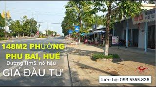 BĐS HUẾ - Bán 148m2 Đất đẹp NỞ HẬU, phường PHÚ BÀI, HUẾ