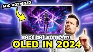 OLED endlich leistbar? Günstigster OLED Gaming Monitor 2024 AG276QZD im Test - 27 Zoll, 1440p 240 Hz