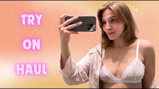 4K Transparent Lingerie Try on Haul | See through with Liza