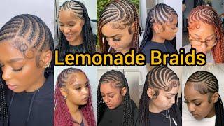 Lemonade Braids Hairstyles | Braided Lemonade Cornrow Hairstyles | Cornrow Braids for Black Ladies