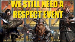 Lotr Rise To War We still need a respect event overview how system effected my account