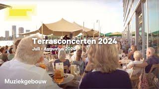 Terrasconcerten aan het water in het Muziekgebouw - Zomer 2024