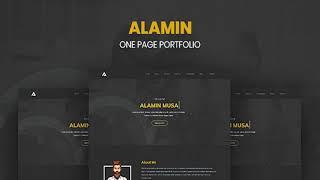 Alamin - One Page Portfolio | Themeforest Website Templates and Themes