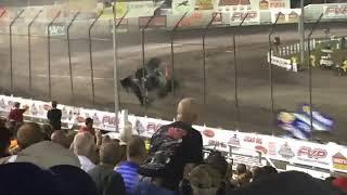 Kevin Swindell wreck at Knoxville Nationals 2015 (Night 2)