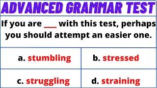 Difficult/Advanced English Grammar Quiz/Test |English MasterClass|