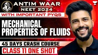 Mechanical Properties of Fluids | One Shot | Important PYQs | NEET 2024/25 | Prateek Jain