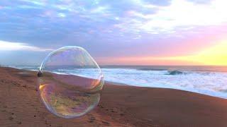 Relaxing Bubble Therapy Session at Sunset