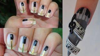 Piano Nail Art For Eid with HotPinkZebraPolish & Leneha Junsu