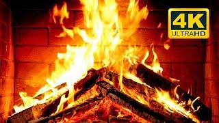  Cozy Fireplace 4K (12 HOURS). Fireplace with Crackling Fire Sounds. Crackling Fireplace 4K