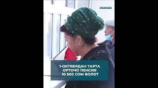 1-октябрдан тарта орточо пенсия 10500 сом болот