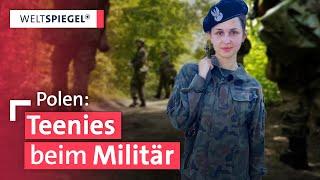 Angst vor Russland: Junge Frauen in Polen gehen zur Armee | Weltspiegel