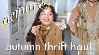 very cutesy, very demure autumn thrift haul!! ‍🟫