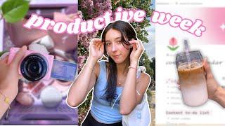 productive week in my life | working from home routine, planning, making content