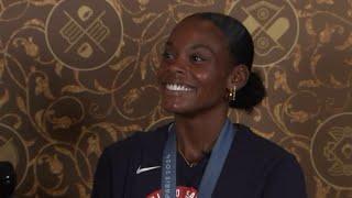 Jasmine Moore speaks about winning  two medals at Paris Olympics