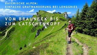 Einfache Gratwanderung ab Brauneck-Gipfel bei Lenggries - Bayern - 4K