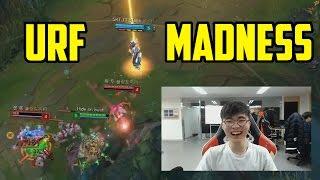 SKT FULL TEAM URF MADNESS! - Faker Stream Highlights