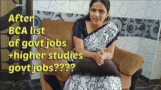 After BCA List of govt jobs???