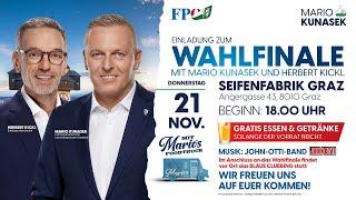 Das große Wahlfinale der FPÖ Steiermark LIVE aus Graz!