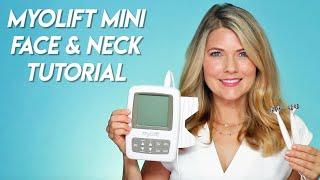 Myolift Mini Microcurrent Full Face and Neck Tutorial - Over 40