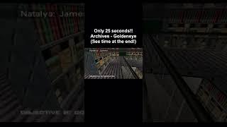 Only 25 seconds!! Archives Speedrun - Goldeneye 007 - Agent