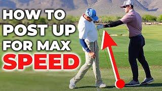 How To Safely Post Up On Lead Side For MAX Golf Swing Speed