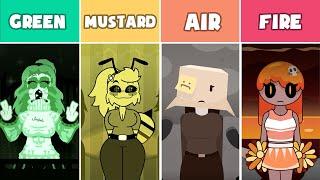 Incredibox GREEN&MEAN Vs. MUSTARD Vs. COLD AS FROST Vs DUSTY LIKE AIR Vs. WARM LIKE FIRE (New Mod)