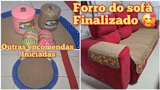 #vlogdeproducao ️ Forro do sofá finalizada, ️ Outras encomendas iniciadas