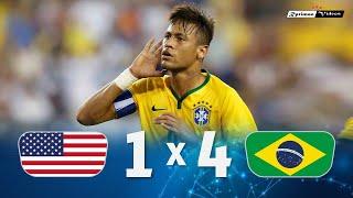 EE.UU 1 x 4 Brasil (show de Neymar) ● Amistoso 2015 Resumen y Goles HD