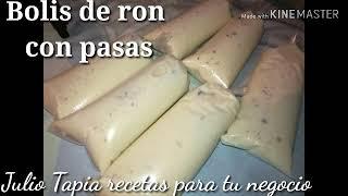 Bolis de ron con pasas