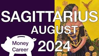 ️Sagittarius August 2024 Help is coming, Abundance Money Career Finance Tarot Reading