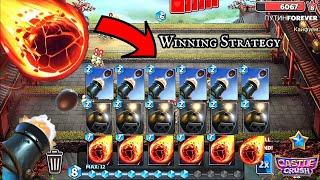 OMG  6 Cannon Short & Bomb & Meteor Card's Winning Strategy! Castle Crush