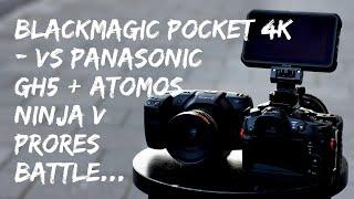 Blackmagic Pocket Cinema Camera 4k Prores vs Panasonic GH5 Prores on the Atomos Ninja V - footage