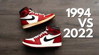 Comparing The Air Jordan 1 Lost and Found With A Pair of 1994 Chicago Air Jordan 1s: Full review