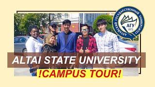 ALTAI STATE UNIVERSITY CAMPUS TOUR! Gimana sih kampus podfak ku di Rusia? | RistiCrispy