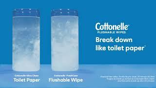 Cottonelle® Flushable Wipes that Break Down Like Toilet Paper*