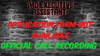 BMC CLERK DV | APPLICATION FORM NOT AVAILABLE