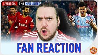 RAGE Time To Go! Liverpool 4-0 Man Utd GOALS United Fan REACTS