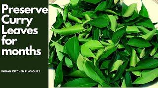 How to preserve Curry leaves | Preservation Methods | Keep Curry leaves Fresh and Store For Months
