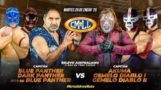 RESUMEN CMLL 28 ENERO 2025 || BLUE PANTHER, D PANTHER Y H BLUE PANTHER VS AKUMA Y LOS GEMELOS DIABLO