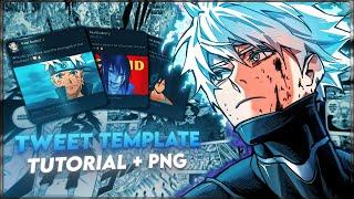 Tweet Template Tutorial + Free Png File for Anime Shorts | @Badk1d