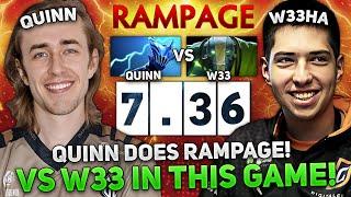 QUINN DOES RAMPAGE on RAZOR MID against W33 on EARTH SPIRIT in THIS GAME!