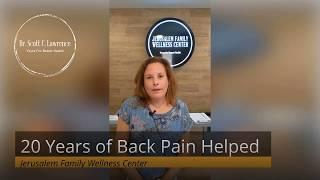 20 Years of Back Pain - CURED by Dr. Scott Lawrence