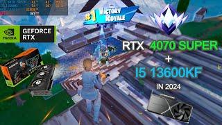 How much FPS can an RTX 4070 SUPER run in Fortnite? | RTX 4070 Super + I5 13600KF | 1080p  | Solos |