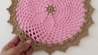 Super Easy Crochet Placemat pattern For Beginners - How to Crochet a Placemat - Crochet tablecloth