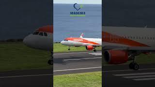 Beautiful Easyjet landing at Madeira Airport