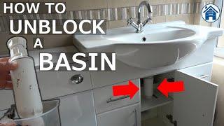 How to UNBLOCK a BASIN..complete guide! Waste trap removal, FULL CLEAN & refit. Unblock sink.
