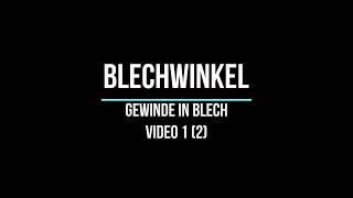 Inventor Blechbearbeitung: Video 1(2) Blechwinkel_Gewinde in Blech