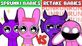 Incredibox Sprunki BABIES  VS Retake BABIES   Normal VS Horror Versions!