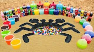 How to make Crab with Balloons Orbeez, Giant Fanta, Pepsi, Chupa Chups, Coca Cola & Mentos Popular